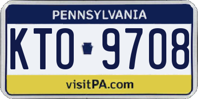 PA license plate KTO9708