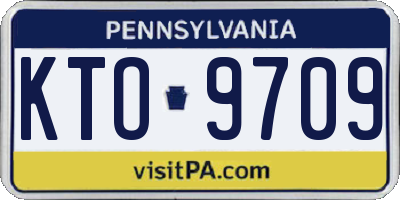 PA license plate KTO9709