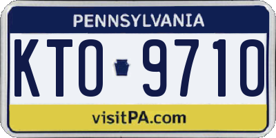 PA license plate KTO9710