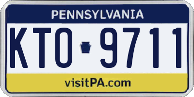PA license plate KTO9711