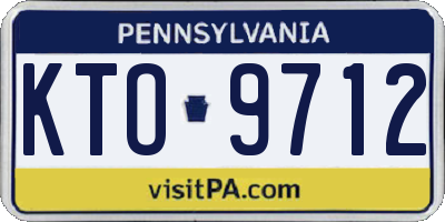 PA license plate KTO9712