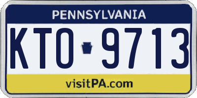 PA license plate KTO9713