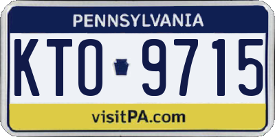 PA license plate KTO9715