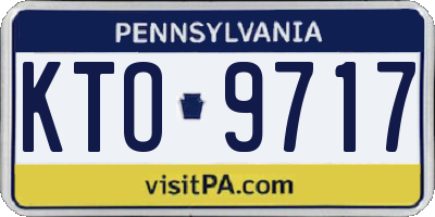 PA license plate KTO9717