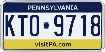 PA license plate KTO9718