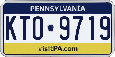PA license plate KTO9719