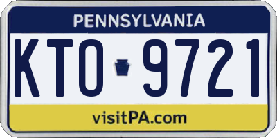 PA license plate KTO9721
