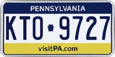 PA license plate KTO9727
