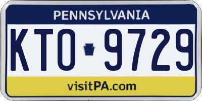 PA license plate KTO9729