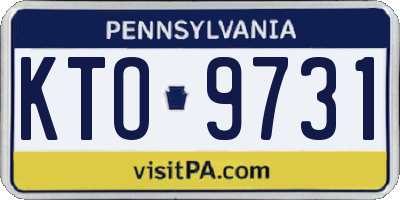 PA license plate KTO9731