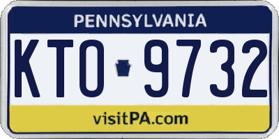 PA license plate KTO9732
