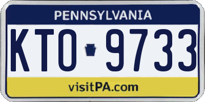 PA license plate KTO9733