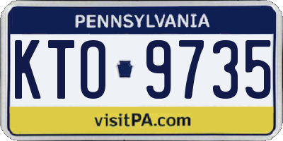 PA license plate KTO9735