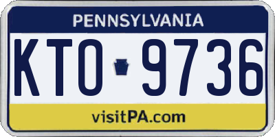 PA license plate KTO9736