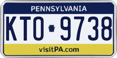 PA license plate KTO9738