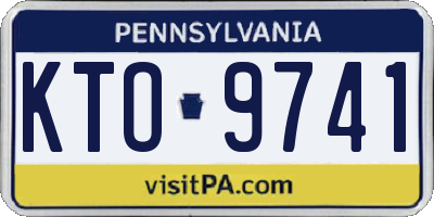 PA license plate KTO9741