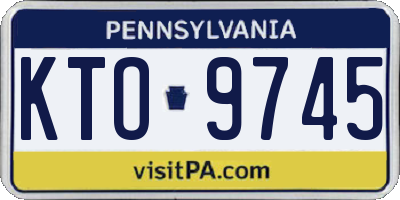 PA license plate KTO9745
