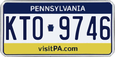PA license plate KTO9746