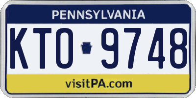 PA license plate KTO9748