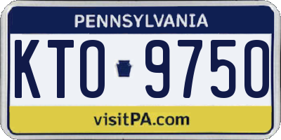 PA license plate KTO9750