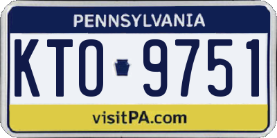 PA license plate KTO9751