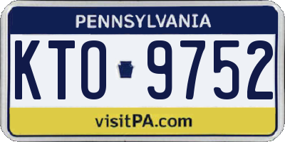 PA license plate KTO9752