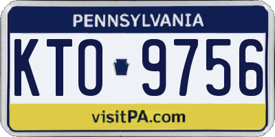 PA license plate KTO9756