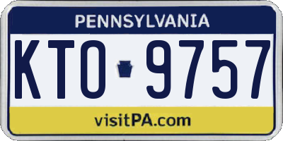 PA license plate KTO9757