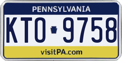 PA license plate KTO9758