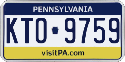 PA license plate KTO9759