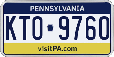 PA license plate KTO9760