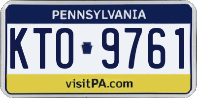 PA license plate KTO9761