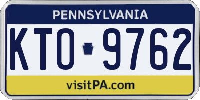 PA license plate KTO9762