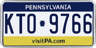 PA license plate KTO9766