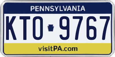 PA license plate KTO9767