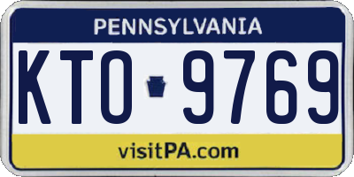 PA license plate KTO9769