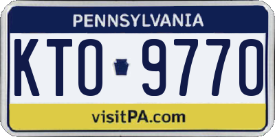PA license plate KTO9770