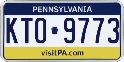 PA license plate KTO9773