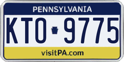 PA license plate KTO9775