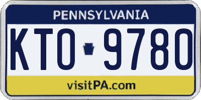 PA license plate KTO9780
