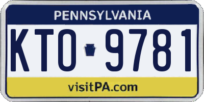 PA license plate KTO9781