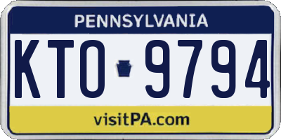 PA license plate KTO9794