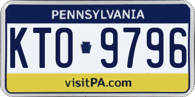 PA license plate KTO9796