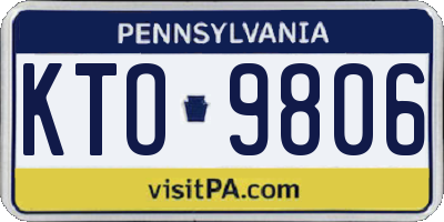 PA license plate KTO9806