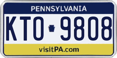 PA license plate KTO9808