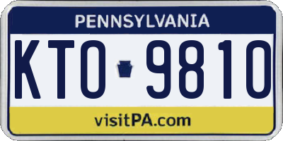 PA license plate KTO9810