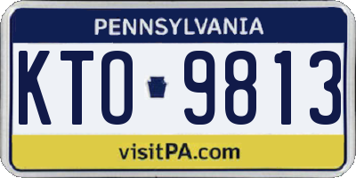 PA license plate KTO9813