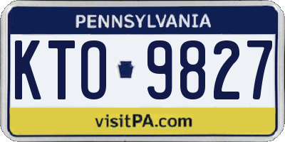 PA license plate KTO9827