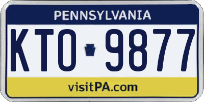 PA license plate KTO9877