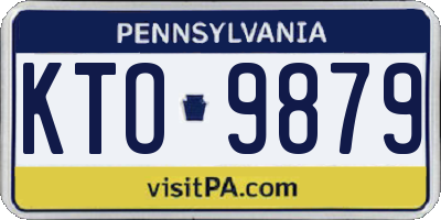 PA license plate KTO9879